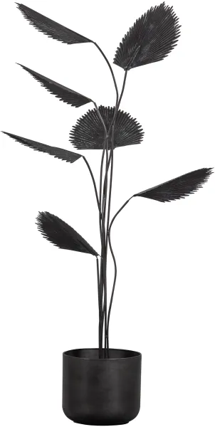 BEPUREHOME Collection kunstig plante, justerbar - sort metal (H:141)